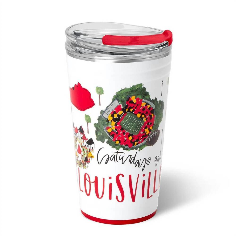 NEW SWIG saturdays in louisville party cup in white multicolor